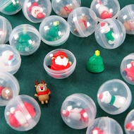 Ready Stock 1pc Christmas Ornaments Santa Claus Snowman Elk Suprise Eggs Christmas Decoration Xmas Gift Kid Toys