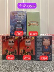 全場最平！全部全新未開封 Bearbrick 400% 招財貓（夜光）蓄光 福入/ （100%+400%）超能先生/超人/鐵人28