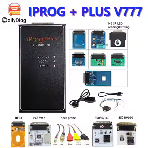 IPROG + PLUS V777 Dashboard Read Write ECU Coding Key Programmer Tool For Airbag Reset Support 2019 