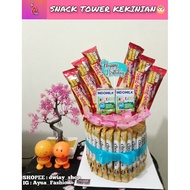 SNACK TOWER BIRTHDAY / SNACK TOWER KEKINIAN / KUE ULTAH TERBARU