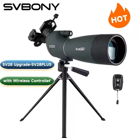 Svbony SV28plus 50/60/70mm Spotting Scope Powerful Zoom Telescope Long Range PORRO Prism Suit Archer