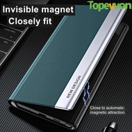 Topewon Magnetic Holder Leather Casing For Apple iPhone 6 6s 7 8 Plus 11 12 13 X XS XR Pro Max Mini