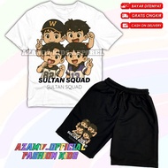 Sultan Squad Children's T-Shirt and Shorts Set with Free Name Sultan Squad Jaka Adit Arga Mohan Chil