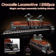 Creative Expert Crocodile Locomotive Building Blocks Trains Tracks Car Model Compatible 10277 Bricks