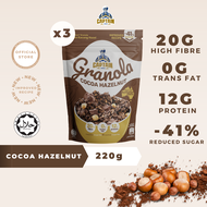 [Captain Oats] [NEW - Improved Recipe] Cocoa Hazelnut Granola 220g x 3