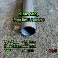 Seamless Iron Pipe Od 31mm / Id 27mm Thickness 2mm Length 20cm to 100cm Seamless Pipe