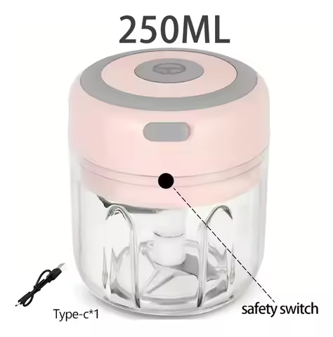 Meat Grinder, Vegetable Chopper, Electric Garlic Chopper, USB Rechargeable Mini Chopper, Small Food 