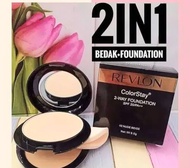 (promo)BEDAK REVLON TWC 2IN1 COLORSTAY 2 WAY FOUNDATION POWDER//BEDAK PADAT&BASAH ORIGINAL UKURAN  L