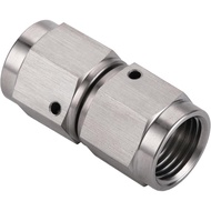 6AN Female to 6AN Female Straight Swivel Stainless Steel Coupler Connector Fitting Adapter