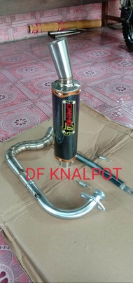') knalpot daengsai4 carbon model cobra inlet 38mm pnp mio sporty, mio