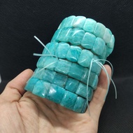 Natural 12mm+++ Amazonite Crystal Papan Bracelet