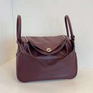 近新品 Hermes愛馬仕 波爾多紅銀扣 lindy34 Evercolor皮