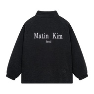 แจ็คเก็ตขนแกะปุ่ม Matin Kim สำหรับผู้หญิง ฤดูใบไม้ร่วง/ฤดูหนาว แจ็คเก็ตขนแกะปุ่มแบบหนาสำหรับผู้ชาย เ