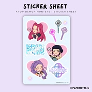 KPop Demon Hunters Sticker Sheet Waterproof Vinyl Sticker Waterproof Sticker paperotti.ig