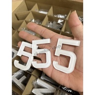 White Crystal Number (For Car Number Plate) (6cm x 4cm)
