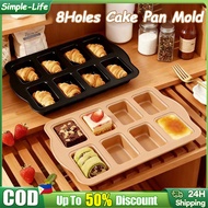 8 Cavity Mini Loaf Pan Non-stick Bread Pan Carbon Steel Brownie Pan Versatile Small Bread Loaf Pan