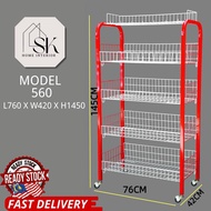 5 Tier Heavy Duty Dish Rack/ Storage Rack/rak pinggan mangkuk/ Display Rack/Metal Rack
