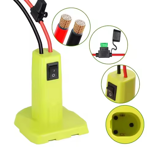 Power Wheels Adapter for Ryobi 18V Battery with Fuse Switch DIY Battery Adapter Connector for Ryobi 