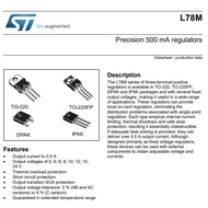 Voltage regulator IC L78M05CDT 78M05 5V 0.5A TO-252 genuine ST [HTE Quy Nhon CN2]