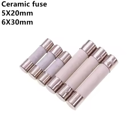 20Pcs 5X20mm 6X30mm Fast Blow Tube Fuses mm 250V 0.1A 0.2 0.25 0.3 0.5 1A 2 3 3.15 4 5 6.3 10 15 20 