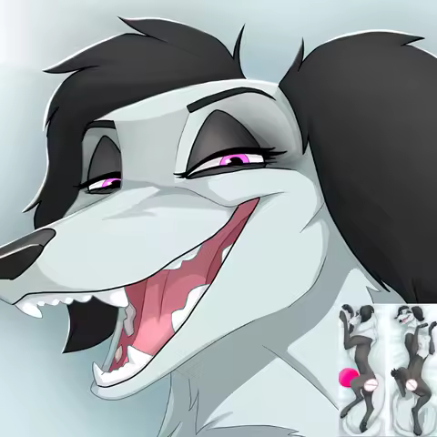 Dakimakura Anime Fluffy Furry Orcus Dommy Park Dog Pillowcase Double-sided Print Hugging Body Pillow