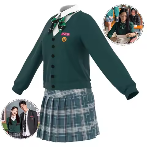 AA All of Us Are Dead Cosplay Costumes Women JK Hyosan High School Uniform Movie & Tv Sweater Skirt