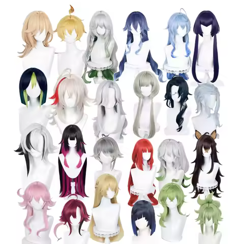 Genshin Impact Cosplay Wig Mika Rukkhadevata Layla Ganyu Candace Tighnari Kaedehara Kazuha Hydro Yak