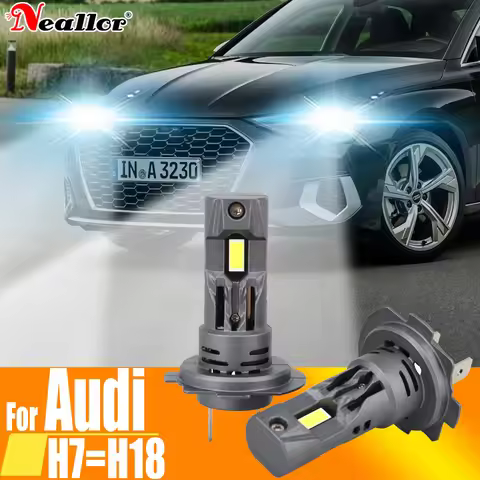 H7 Led Canbus No Error Headlight 12V 55W Bulb Powerful Xenon 6000K White Turbo Diode Lamps For Audi 