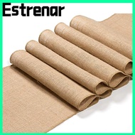 ESTRENAR Vintage Table Runner Wedding Burlap Hessian Country Burlap Chair Sashes