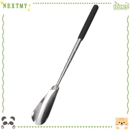NEXTMY Black Stainless Steel Telescopic Shoe Horn - 27.1x3.3cm, Convenient Shoe Lifter