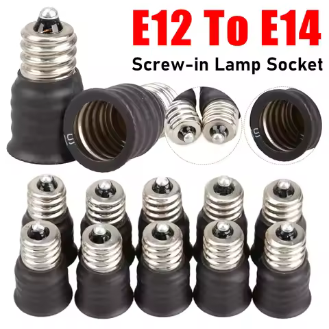 E12 to E14 Adapter Lamp Holder Converter Bulb Base Converting for Lamp Switch Lighting Parts Accesso