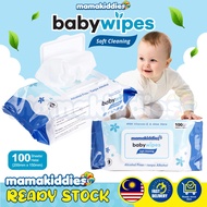 🔥Mamakiddies Baby Wipes 100pcs Per Pack Baby Wet Wipes Wet tissue Baby Tisu Basah (Non Alcohol)