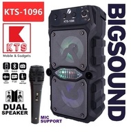 KTS-1096 Wireless Portable Bluetooth Speaker With Led Light Support Mic