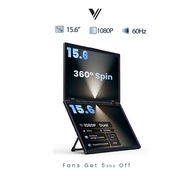 VFLOW 15.6" 60Hz Dual Monitor 100% SRGB Portable Monitor VESA HDR 360° Rotation Triple Monitor