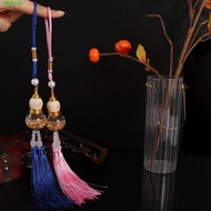 MIQUS Glass Bottle Gourd Pendant, Chinese Style Cartoon Double Spike Gourd Pendant, Gourd Hanging De