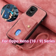 Casing For Oppo Reno 10 9 Pro Pro+ Reno10 Reno9 5G 2023 Leather Phone Case Shockproof Protection Car Mount Automatic Suction Cases Card Slot wallet Bracket Back Cover