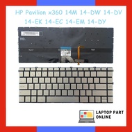 HP Pavilion x360 14M 14-DW 14-DV 14-EK 14-EC 14-EM 14-DY  14-EP TPN-I141/I142/C157/C158 14-EE  Keybo