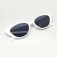GM Kacamata Hitam Wanita Model cat eye retro Eropa + Amerika frame Kecil G044