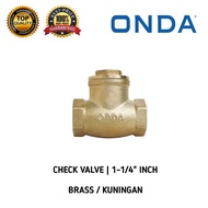 Brass Valve Onda Check Valve 1-1/ 4" Swing Valve Brass Tabok Valve 1 1/ 4" inch Brass Check Valve Br