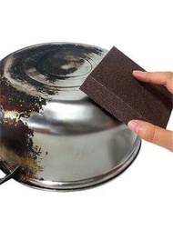 1入戶用海綿磨砂刷,不鏽鋼和強力清潔能力去除銹跡、洗碗、清洗鍋子和平底鍋
