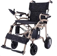 Adult Model Fold &amp; Travel Lightweight Electric Wheelchair, All Terrain Heavy Duty Powerful Dual Motor Foldable Electric Wheelchair Aviation Travel Safe Heavy Duty