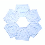6PCS Dido's Plain WHITE Cotton brief for boy kids 0-7yrs kids underwear boy