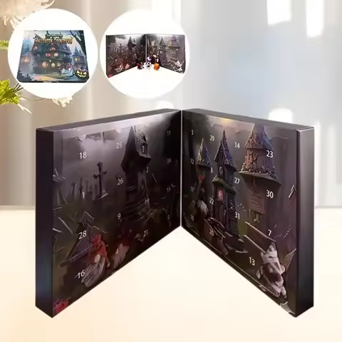 Halloween Advent Calendar Blind Box Mini Cartoon Halloween Countdown Calendar Halloween Gnome Countd