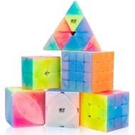 QiYi 2x2 3x3 4x4 5x5 Pyramid Speed Cube Jelly Color