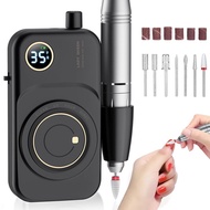 Portable Nail Drill Electric File: 35000RPM Professional Rechargeable Nail E File Machine,for Acryli