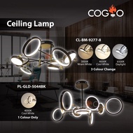 (READY STOCK) COGOO PENDANT LIGHT LED 3 COLOR MODERN BLACK/GOLD SUNFLOWER 8H-PL-GLD-5044-BK/CL-BM-92