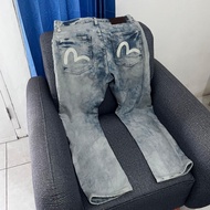 Evisu Fading Jeans Denim Pants