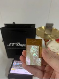 S.T. Dupont 法國製打火機 都彭朗聲白色貝殼金色精品打火機