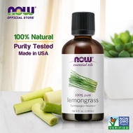 NOW FOODS Essential Oils, Lemongrass Oil, Uplifting Aromatherapy Scent, Steam Distilled, 100% Pure, Vegan, Child Resistant Cap, 4-Ounce (118 ml)
