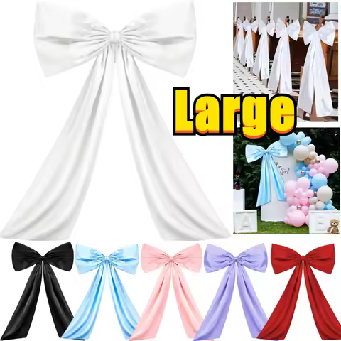 1pcsLarge Bow Big Coquette Bow for Wedding Backdrop Birthday Party Room Wall Decor Giant Ribbon Tie 